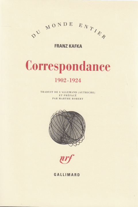 Knjiga Correspondance Kafka