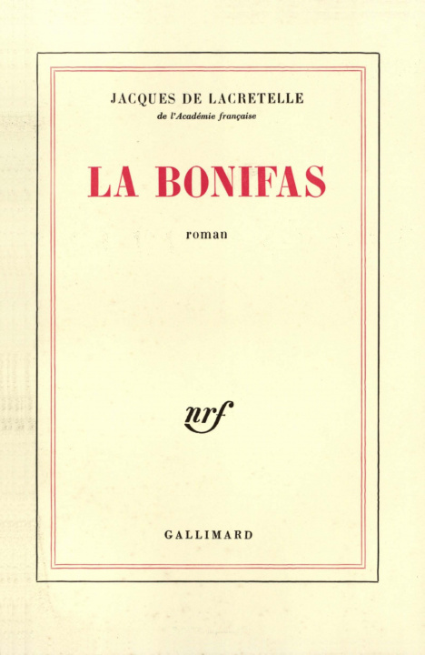 Knjiga La Bonifas Lacretelle