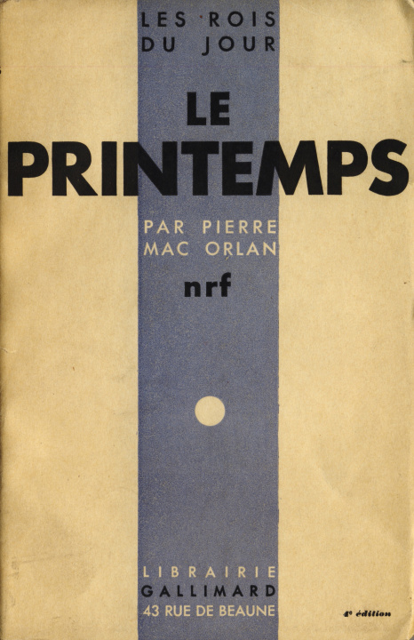 Book LE PRINTEMPS MAC ORLAN