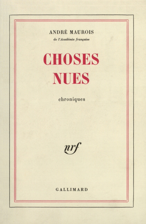 Kniha Choses nues Maurois