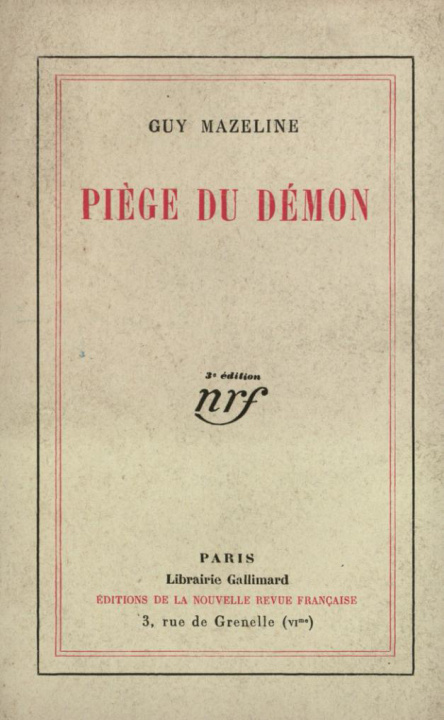 Knjiga PIEGE DU DEMON MAZELINE