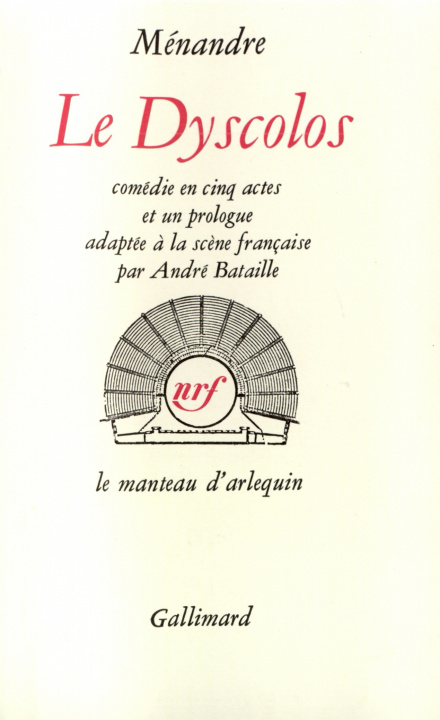 Book Le Dyscolos Ménandre