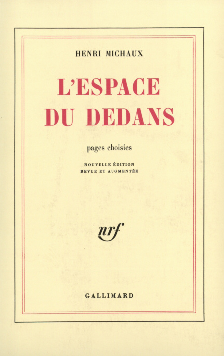 Knjiga L'Espace du dedans Michaux