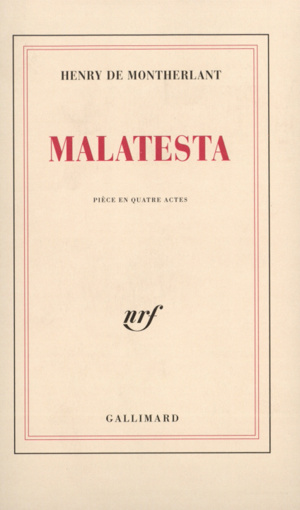 Libro Malatesta Montherlant