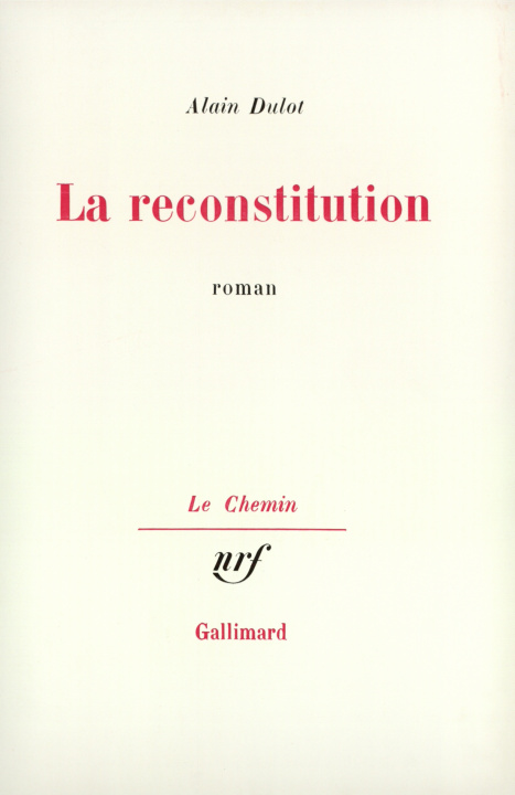 Knjiga La reconstitution Dulot