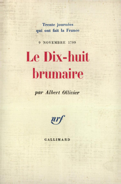 Knjiga LE DIX-HUIT BRUMAIRE OLLIVIER