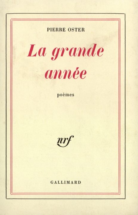 Kniha LA GRANDE ANNEE OSTER