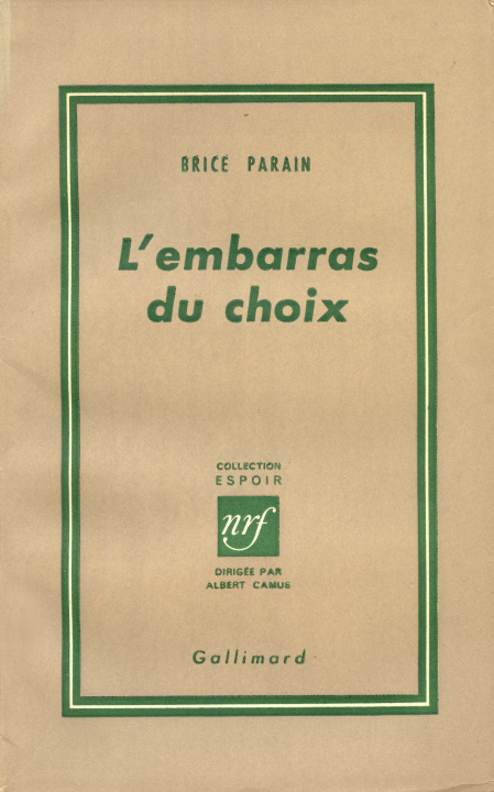 Buch L'embarras du choix Parain