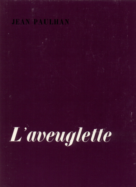 Knjiga L'Aveuglette Paulhan