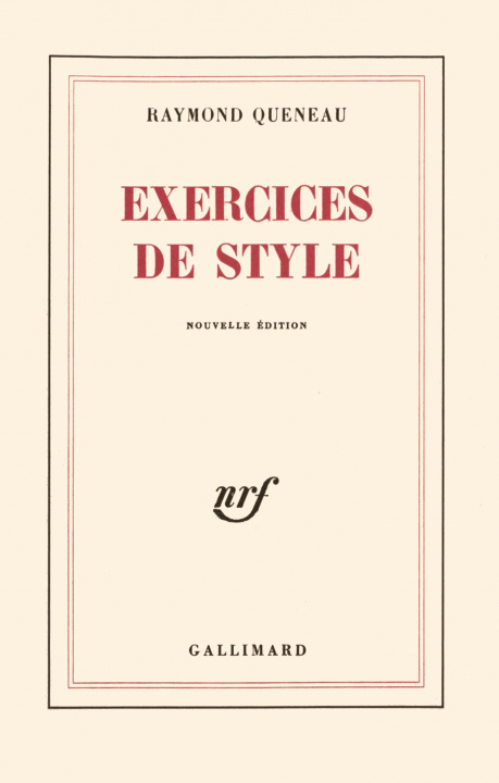 Kniha Exercices de style Queneau