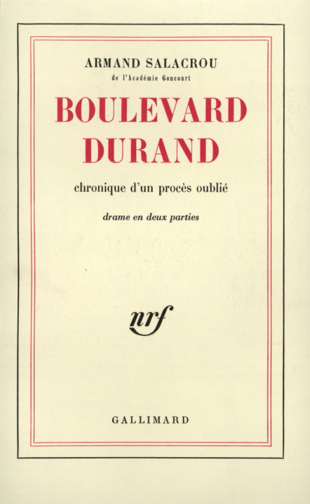 Buch Boulevard Durand Salacrou