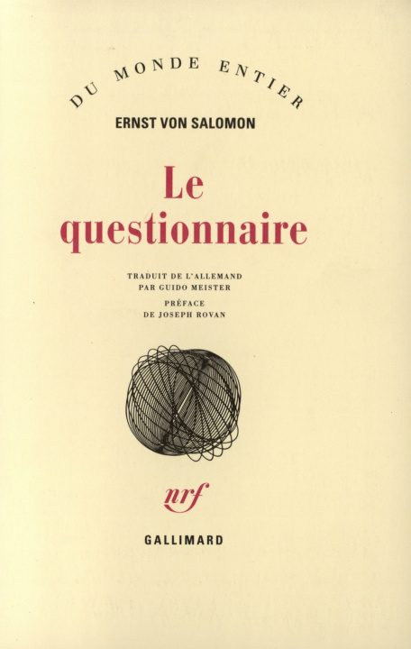 Kniha LE QUESTIONNAIRE SALOMON