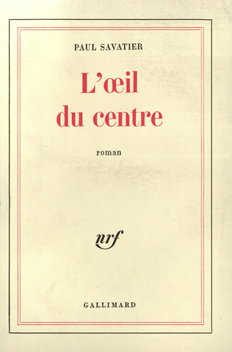Book L'oeil du centre Savatier