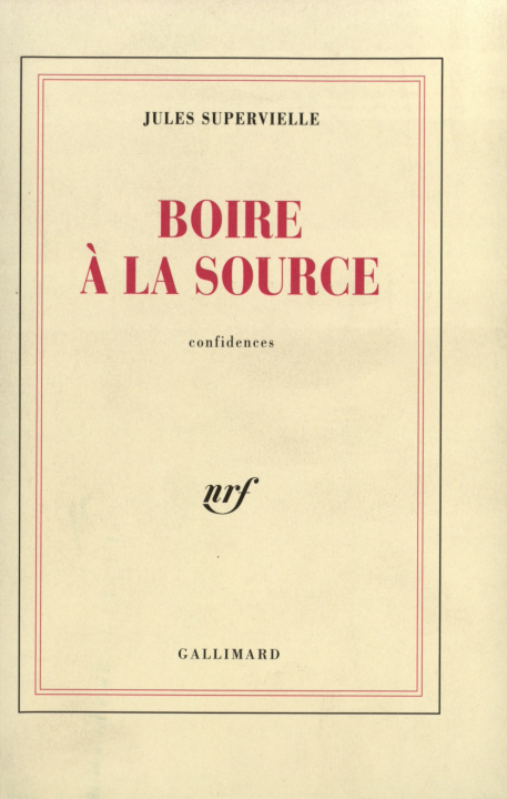 Książka Boire à la source Supervielle