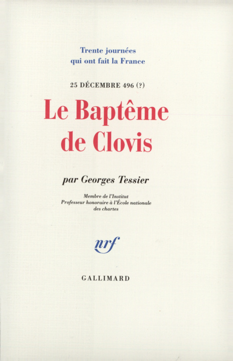 Book Le Baptême de Clovis Tessier