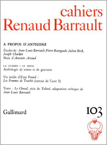 Kniha Cahiers Renaud Barrault COLLECTIFS GALL
