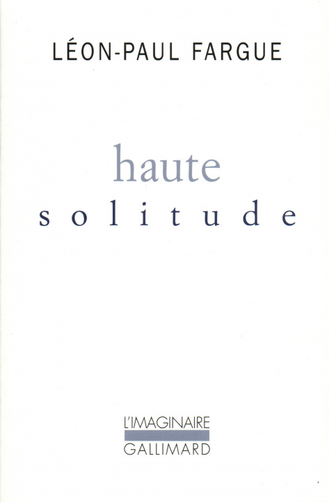 Knjiga Haute solitude Fargue