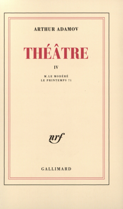 Könyv Théâtre Adamov