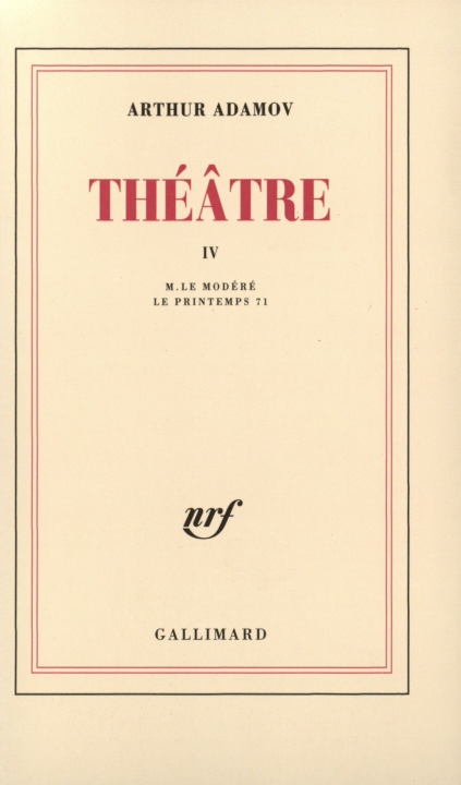 Libro Théâtre Adamov