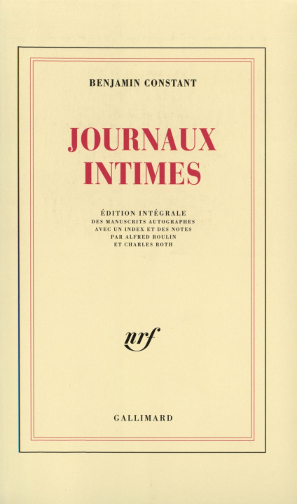 Book Journaux intimes CONSTANT