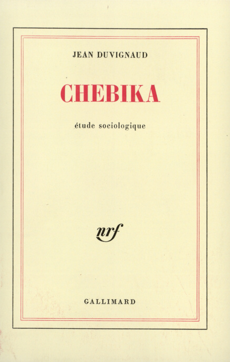 Kniha Chebika Duvignaud