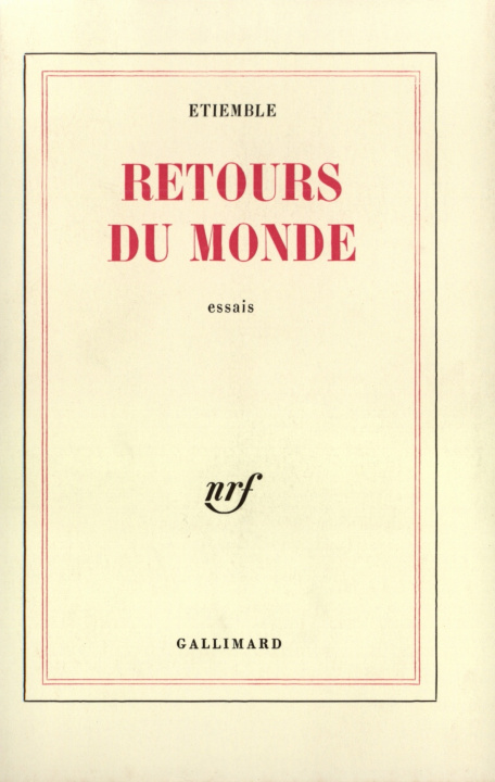 Buch Retours du monde Étiemble
