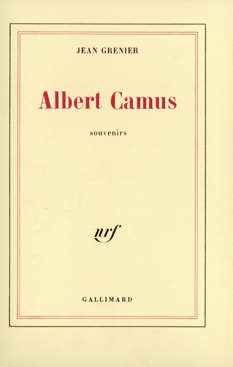 Book Albert Camus Grenier