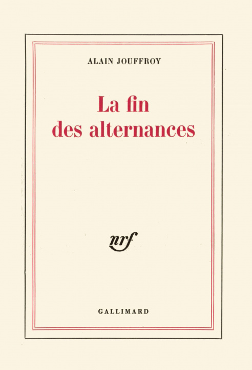 Boek La Fin des alternances Jouffroy