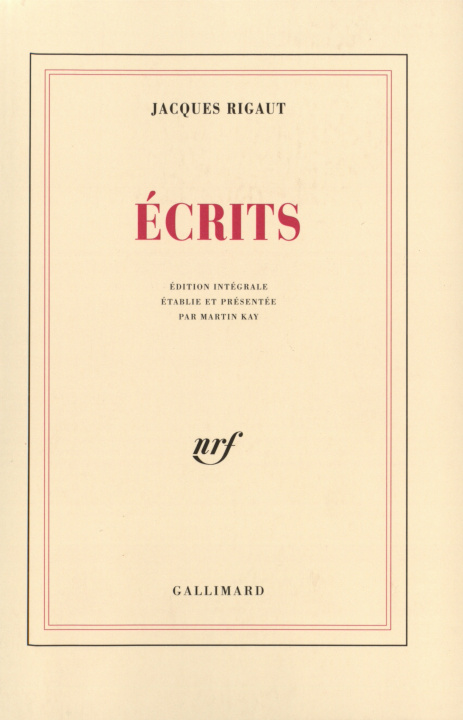 Book Écrits Rigaut