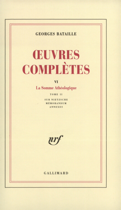Book Oeuvres completes 6 Bataille