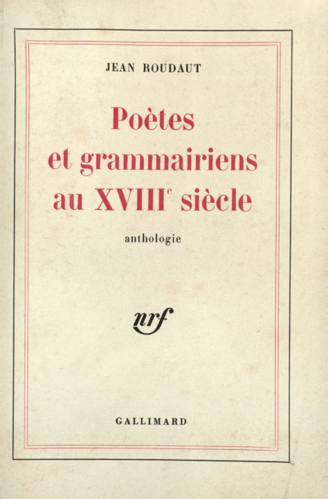 Kniha Poètes et grammairiens au XVIIIᵉ siècle Roudaut