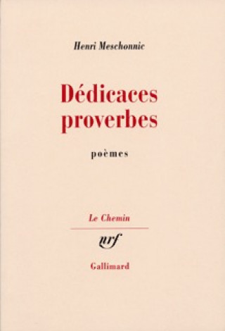 Knjiga Dédicaces proverbes Meschonnic