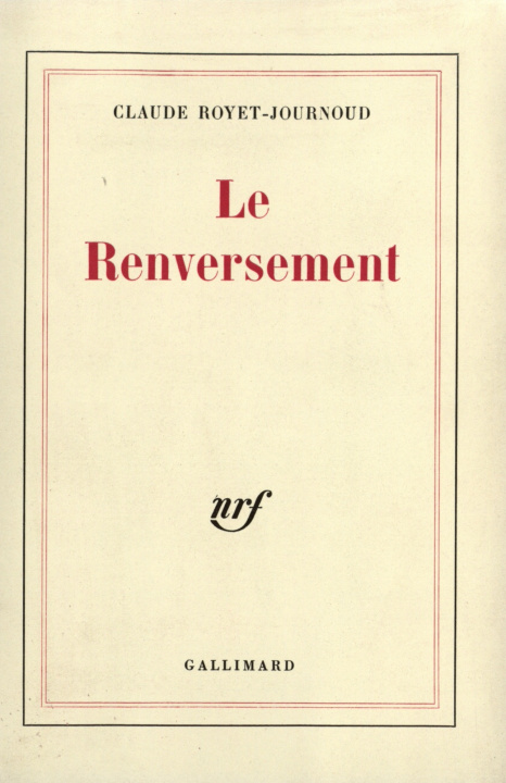 Boek Le Renversement Royet-Journoud