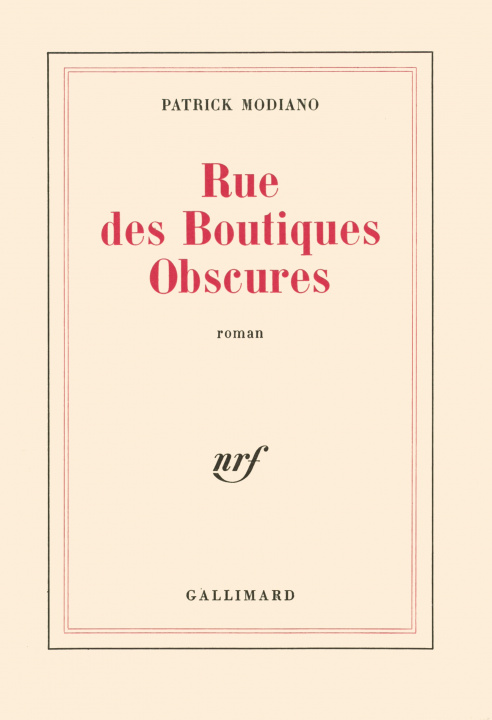 Kniha Rue des boutiques obscures Modiano