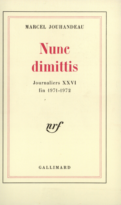 Knjiga Nunc dimittis Jouhandeau