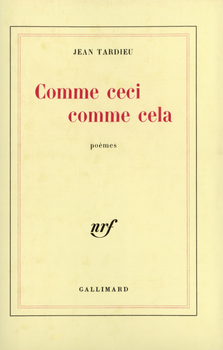 Knjiga Comme ceci comme cela Tardieu