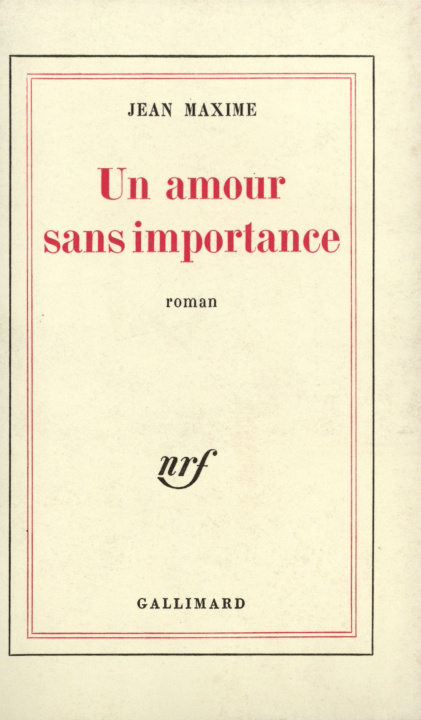 Kniha Un amour sans importance Maxime