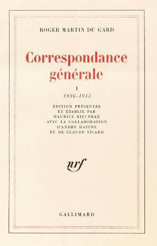 Knjiga Correspondance générale Martin du Gard