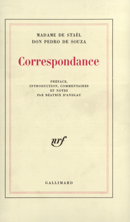 Kniha Correspondance Souza