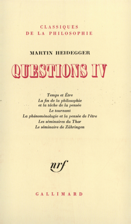 Carte Questions Heidegger