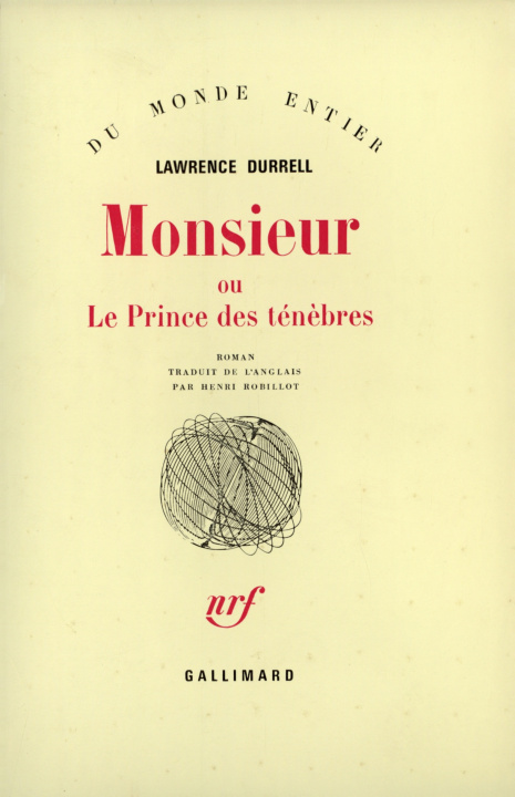 Kniha Monsieur ou Le Prince des Ténèbres Durrell