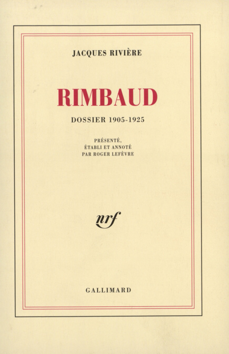 Книга Rimbaud Rivière