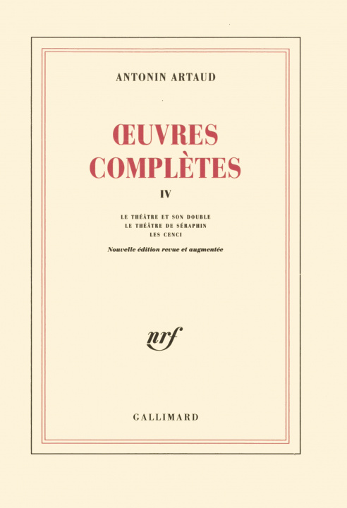 Kniha Œuvres complètes Artaud