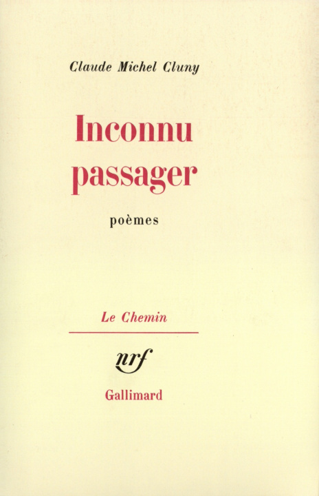 Knjiga Inconnu passager / Antonio Brocardo à Giorgione Cluny