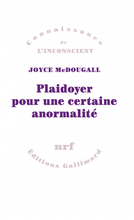 Kniha Plaidoyer pour une certaine anormalité McDougall