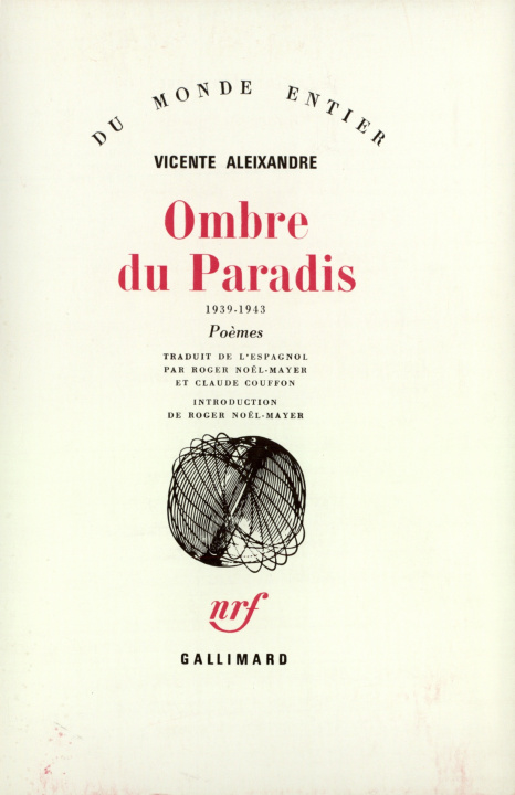 Boek Ombre du Paradis Aleixandre