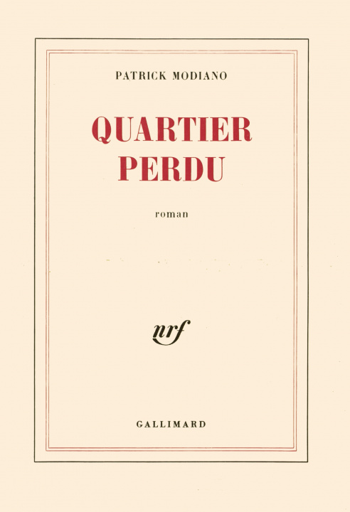Βιβλίο Quartier perdu Modiano
