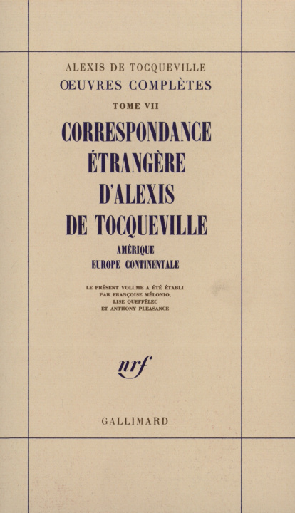 Kniha Correspondance étrangère d'Alexis de Tocqueville Tocqueville