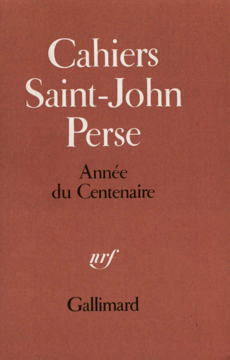 Book Cahier du Centenaire Saint-John Perse
