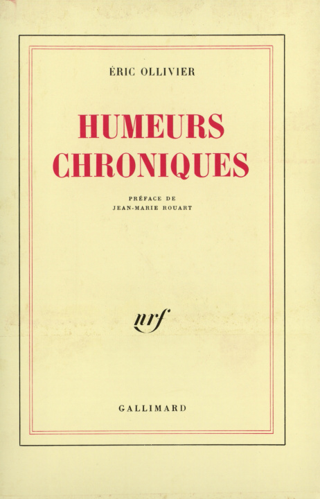 Kniha Humeurs chroniques Ollivier